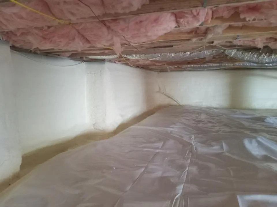 Crawl space encapsulation with closed-cell spray foam for Roof Maintenance in Happy Valley